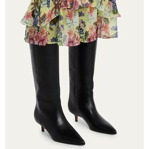 VERONICA BEARD 45mm Lisa Leather Knee-High Boots, SIZE 7 1/2